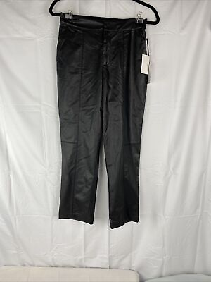 #ad 1.State Boy Meets Girl Slim Leg Seamed Faux Leather Black XS $40.99