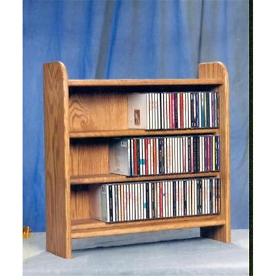 #ad Solid Oak 3 Shelf CD Cabinet $245.74