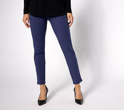 #ad Women Control Women#x27;s Pants Sz L Regular Pull On Knit Slim Blue A631458 $22.05