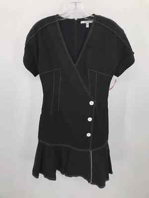 #ad Derek Lam 10 Crosby Black Size 4 Knee Length Short Sleeve Dress $63.19