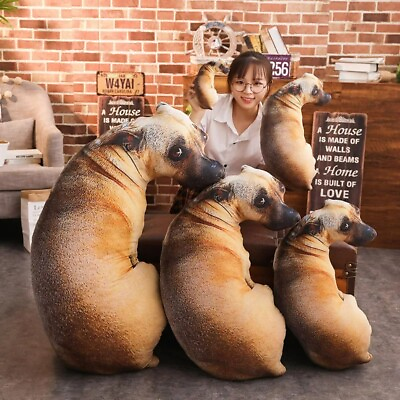 #ad Life like Animal Cute Bend Dog Printed Throw Pillow Funny Dog Kids Toy Cushion $15.99