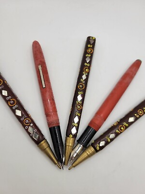 #ad Lot Of Antique Artistic Pens $12.50