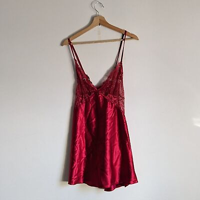 #ad Avidlove Red Lady Strappy Back Slip Lingerie Nightgown Women#x27;s Size XXXL $18.00