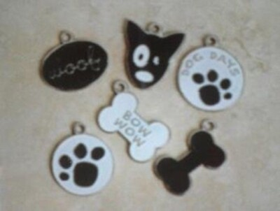 #ad Set of Colored Dog Enamel Charms $2.99