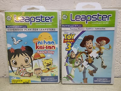 #ad Lot of 2 New Leapster Games Ni Hao Kai Lab Beach Day amp; Toy Story 3 Sealed. $17.90