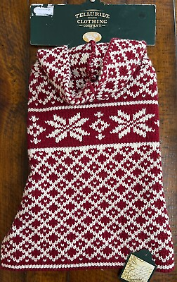 #ad NWT Telluride Clothing Company Dog Sweater Snowflake Size Medium $19.99