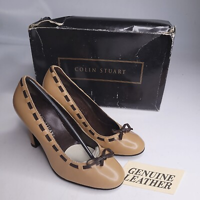 #ad Victoria#x27;s Secret Colin Stuart Womens Shoes Size 5 Genuine Leather Pumps heels $12.95