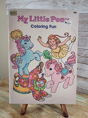 #ad Vintage My Little Pony Coloring Book The Circus is Coming LIGHT USE 1984 $13.99