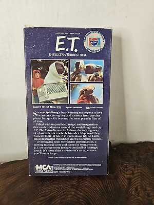 #ad E.T. ET The Extra Terrestrial VHS 1982 Rare Green and Black Tape Spielberg Pepsi $17.99