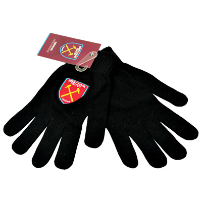 #ad OFFICIAL West Ham United FC Knitted Gloves Junior Large $3.99