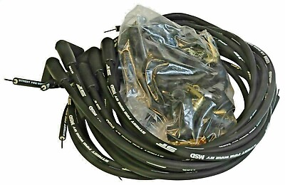 #ad MSD 5553 Spark Plug Wires Street Fire 8.0mm Black 90 Deg Boots Universal V8 Set $73.88