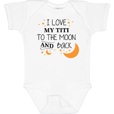 #ad Inktastic I Love My Titi To The Moon And Back Baby Bodysuit Family You Aunt $18.99