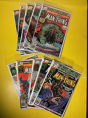 #ad Man Thing #1 11 Lot Complete Newsstand Variant Lot High Grade Marvel 1979. $149.99