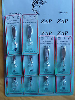 #ad LURES Snapper Zapper Spoon Kast Style 1 6 OZ SILVER 10 PCS FREE USA SHIPPING $24.43