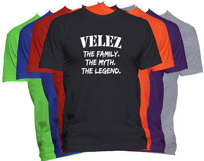 #ad VELEZ Last Name Shirt Custom Name Shirt Family Reunion Family Name T Shirt $13.99