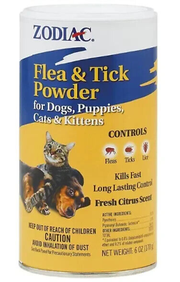 #ad Zodiac Flea amp; Tick Powder for Dogs Puppies Cats amp; Kittens beige Small $14.70