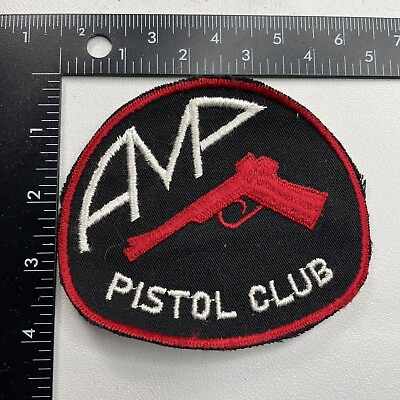 #ad Vtg AMP PISTOL CLUB Gun Patch Harrisburg Hunters amp; Anglers Pennsylvania 13TU $11.30