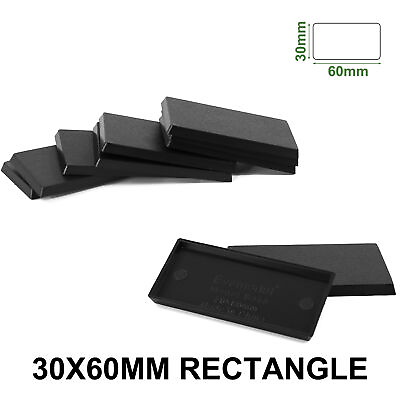 #ad Evemodel 30mmX60mm Rectangle Bases Plastic Black for Table Game Wargames MB3060 $13.99