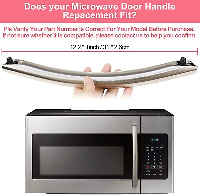 #ad Microwave Door Handle Fits Samsung ME18H704SFS ME16H702SES SMH1816S ME18H704SFS $23.48