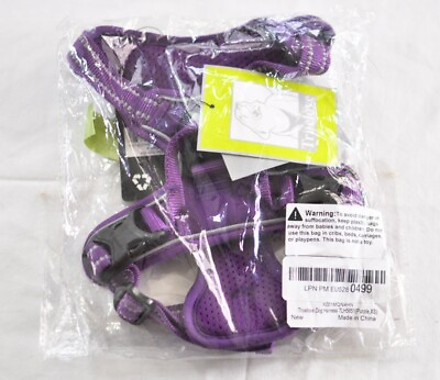 #ad Truelove dog harness size XS purple reflective quick release snaps polyester $14.55