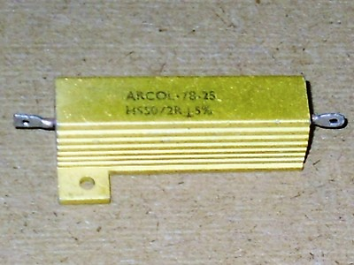 #ad Arcol Aluminium Clad Resistor. 2 Ohm Radio Electronics Electrical. NOS. GBP 10.00