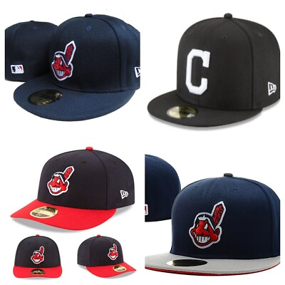 #ad Cleveland Indians Wahoo Fitted Hat Cap 2024 New Series MLB Mens Baseball Hat $20.33