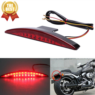 #ad Motorcycle LED Rear Fender Edge Brake Tail Light Red For Harley Breakout Bobber $16.52