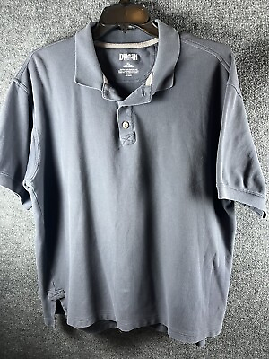 #ad Duluth Trading Adult Polo Shirt Extra Large XL Gray Blue Short Sleeve Polo Mens $10.99