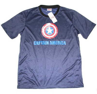 #ad Marvel Japan Captain America Mens Sports wear TEE Shirt size Medium $14.39