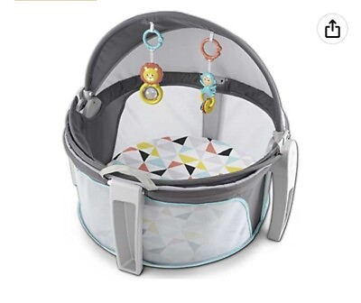 #ad Fisher Price On the Go Baby Dome Baby Portable Play Yard distress box new compl $38.35