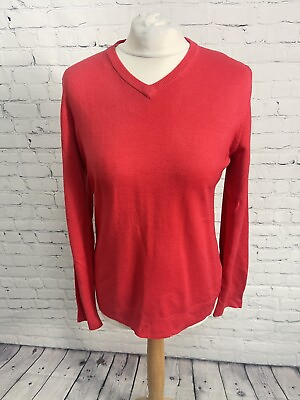 #ad Marks and spencer man red V neck sweater jumper men#x27;s size small U19 GBP 11.59