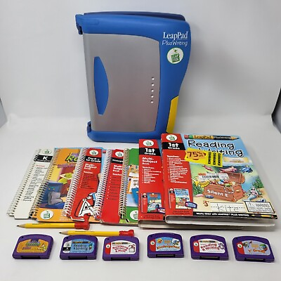 #ad Leapfrog Leappad Learning System Plus Writing Tested Books Games Pencil Lot $69.99
