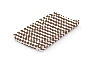 #ad Chevron Pattern Flat Changing Pad Cover Brown Baby TF $13.42