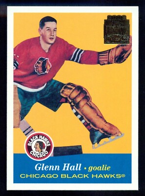 #ad 1957 58 Topps NHL Hockey #20 Glenn Hall HOF RC MINT Black Hawks Rookie Reprint $25.49