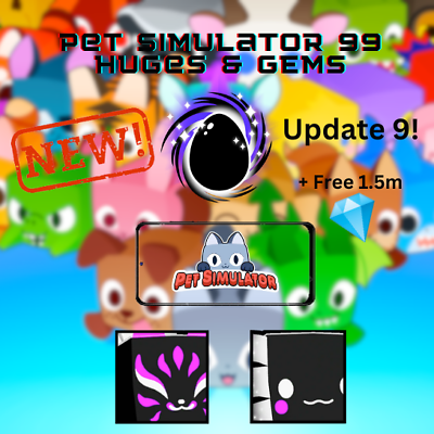 #ad Pet Simulator 99 Huges Gems Roblox Pet Simulator 99 PS99 FREE💎1.5m Gems AU $9.00