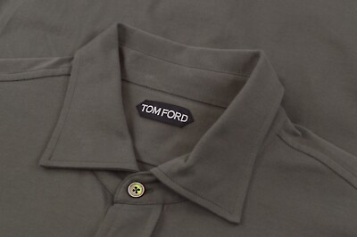 #ad NWOT Tom Ford Size US 44 Tagged 54 Dress Shirt Olive Green TFJ977 New $539.99