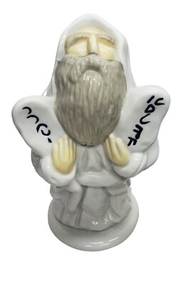 #ad Vintage Judaica Moses With Tablets Ceramic Statue By Jessie B. $59.99