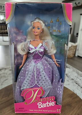 #ad 1997 Princess Barbie in Purple Dress Mattel 18404 $15.00