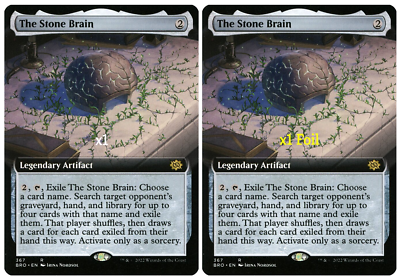 #ad MTG Borderless The Brothers#x27; War BRO The Stone Brain MINT SELECT $8.99