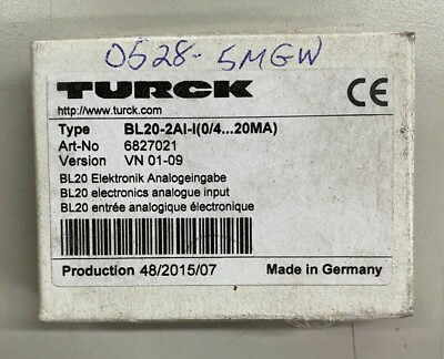 #ad Turck BL20 2A0 1 0 4...20MA Electronic Module Used $179.99