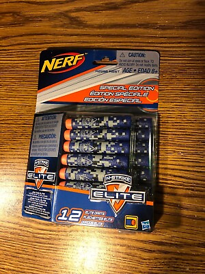 #ad NEW Nerf N Strike Elite 12 Special Edition Elite Darts Pack Blue Toy Hasbro Kids $4.99