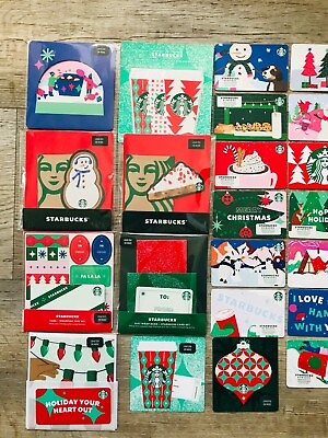 2022 STARBUCKS HOLIDAY CHRISTMAS GIFT CARD NEW Choose One or More $1.99