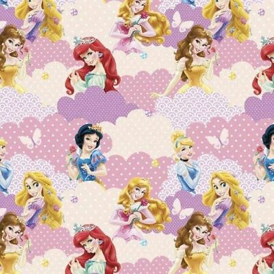 #ad Little Disney Princess Pattern Digital Printed Cotton Fabric Cut By Yard $169.90
