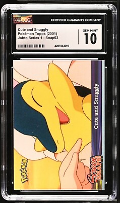 #ad POP 2 ✨ 2001 Topps Pokémon Johto Series 1 Screen Snaps #03 Cute and Snuggly #3 $125.00