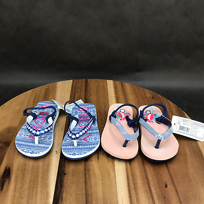 #ad Roxy Multicolor Flip Flops Slip On Slingback Sandals 2 Pack Little Kids 6 $7.38