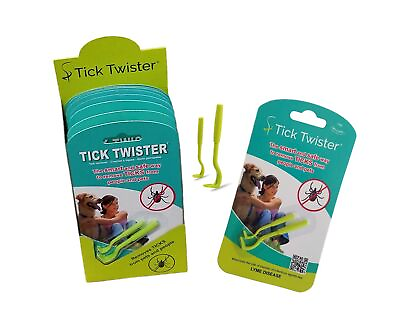 #ad Tick Twister Remover Small and Large Set Display Pack 9 Pack Green 9 Pack $52.06
