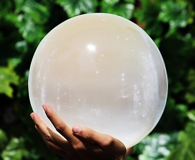 #ad Huge Ball Natural White Selenite Crystal Healing Energy Stone Sphere 9.4quot; 43lb GBP 1492.00