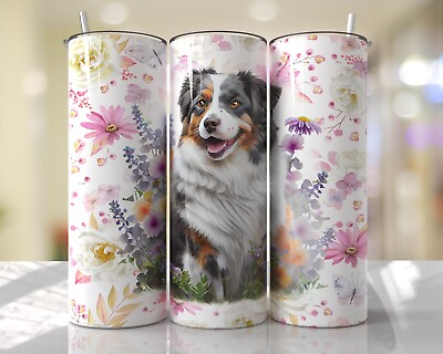 #ad Aussie Dog 20oz Stainless Steel Tumbler with Straw $26.00