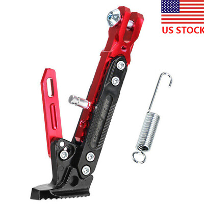 #ad CNC Aluminum Motorcycle Adjustable Kickstand Foot Side Stand Support Universal $13.99