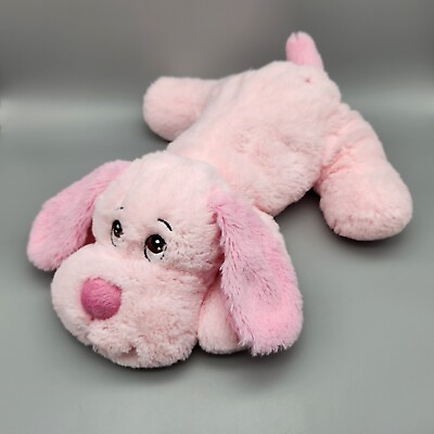 #ad Toys R Us Pink Dog Puppy Plush 14quot; Stuffed Animal Soft Floppy Sewn Eyes Laying $9.65